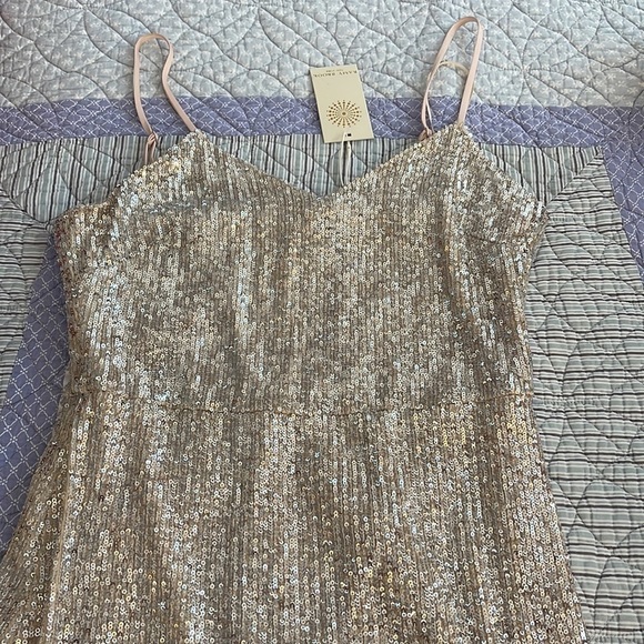 Ramy Brook Gold Sequin Maxi Dress - Picture 9 of 15